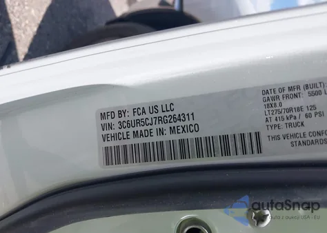 2024 Ram 2500 Tradesman 4X4 6'4 Box from USA, damaged, VIN 3C6UR5CJ7RG264311